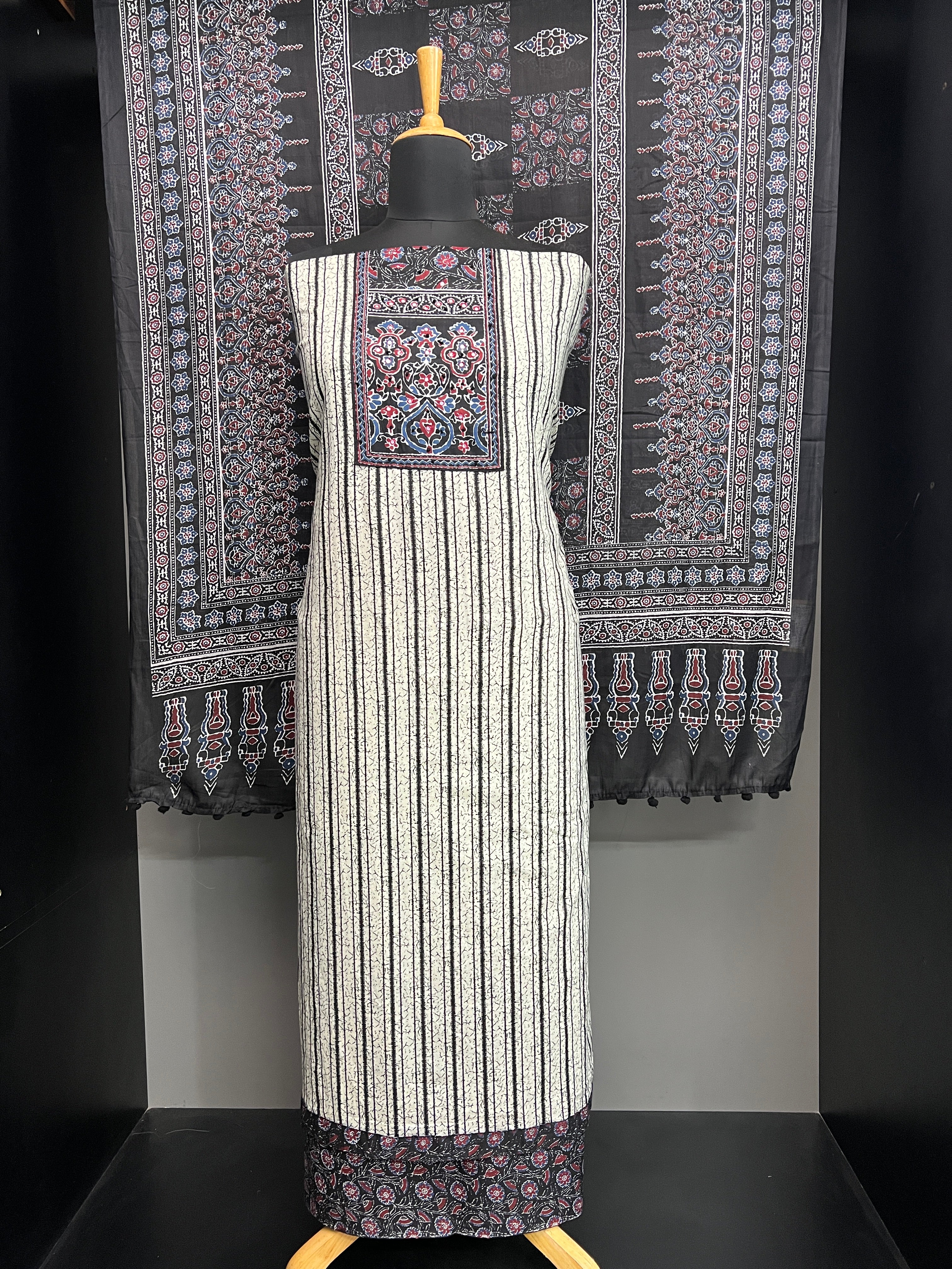 Stripes Patterned Cotton Salwar Set | SW2165