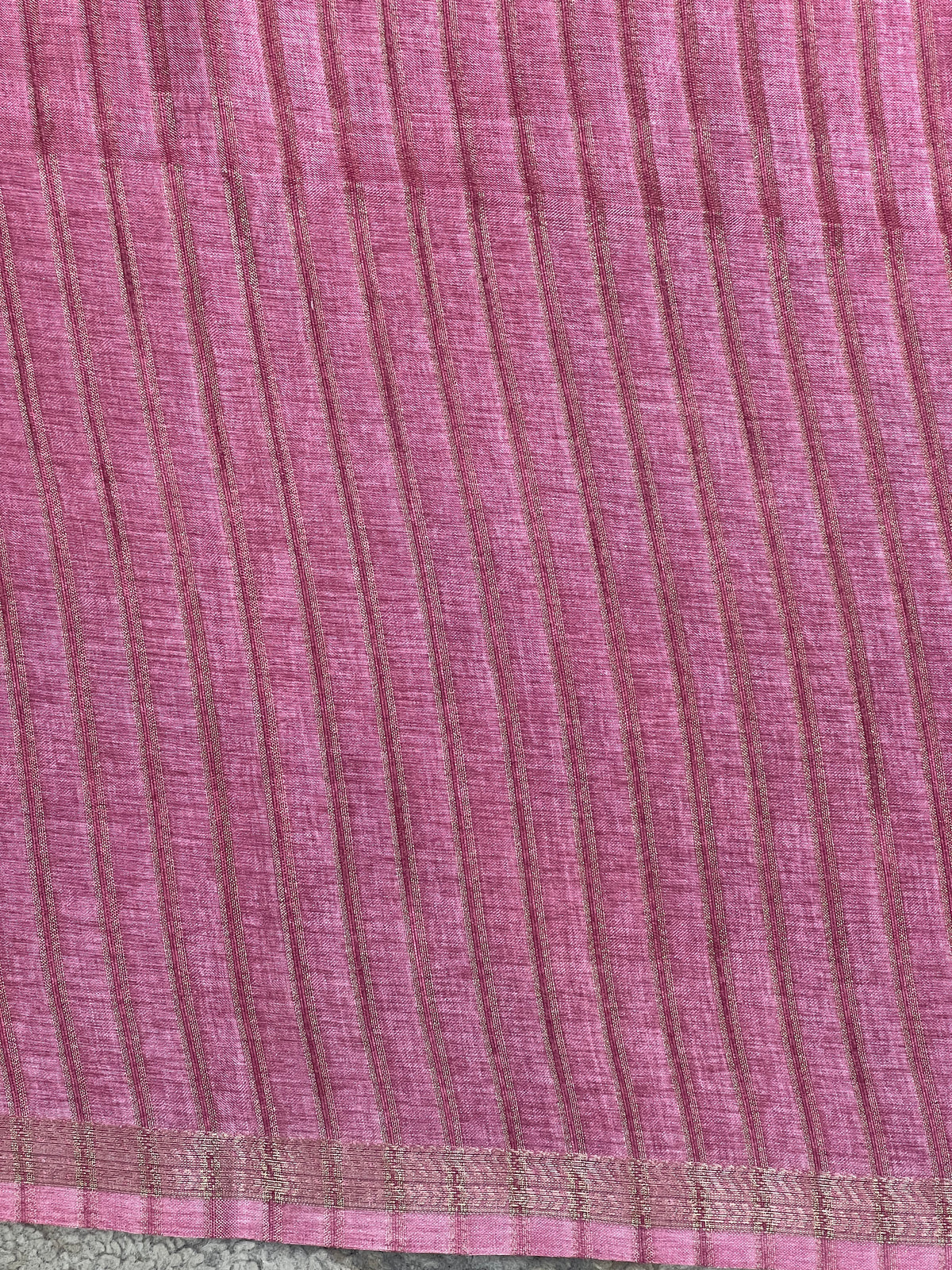 Thin Zari Border Pattern Semi Tussar Saree | ASH115