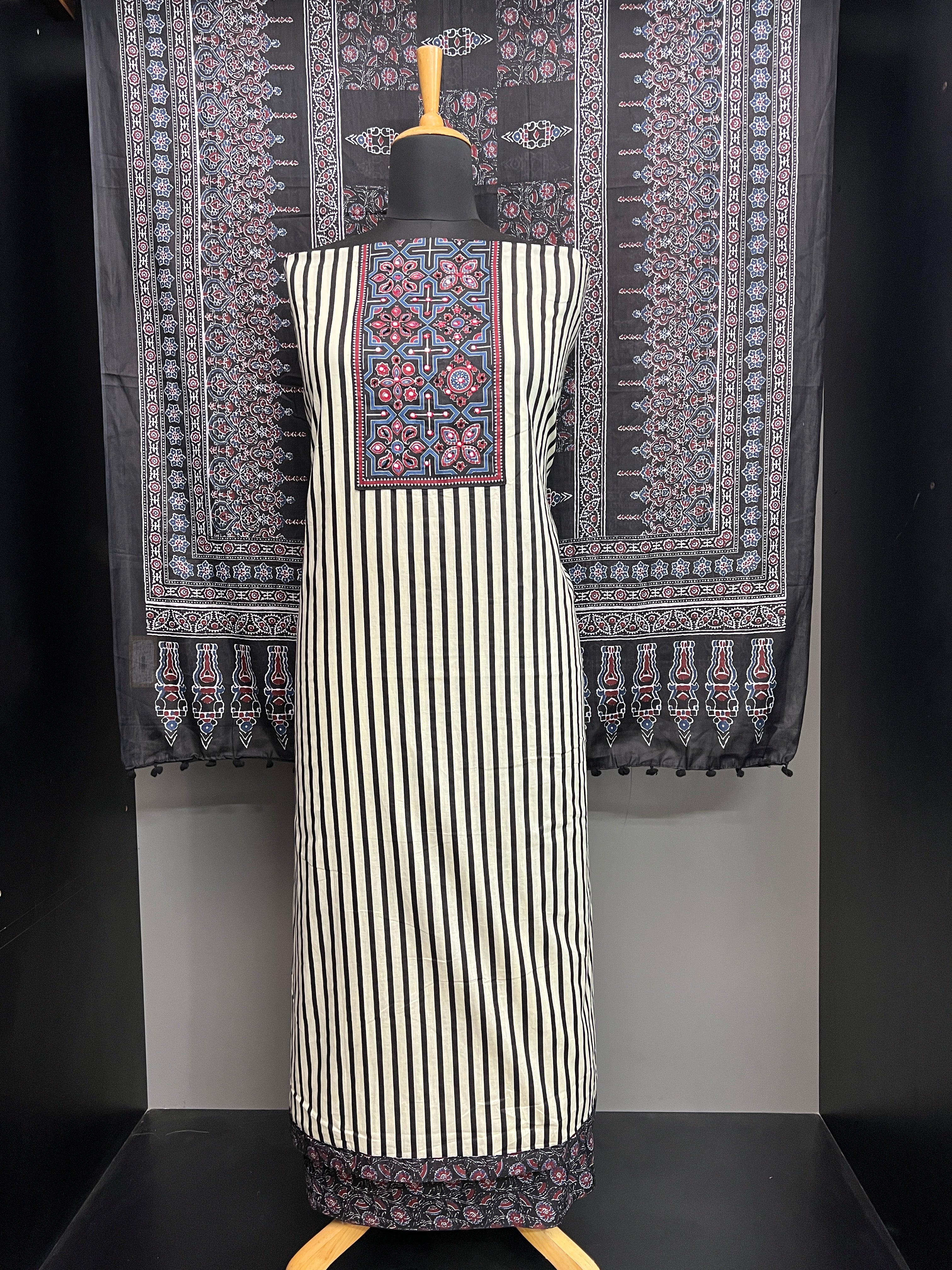 Stripes Patterned Cotton Salwar Set | SW2164