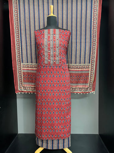 Screen Print Patterned Cotton Salwar Set | SW2178