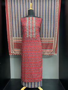 Screen Print Patterned Cotton Salwar Set | SW2178