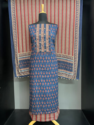 Screen Print Patterned Cotton Salwar Set | SW2179