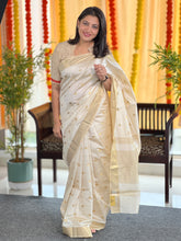 Polka Dot Weaving Patterned Semi Silk Saree | SSN202