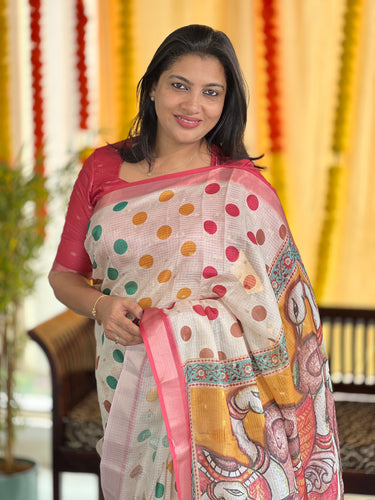 Digital Printed Kota Banarasi Saree | HT220