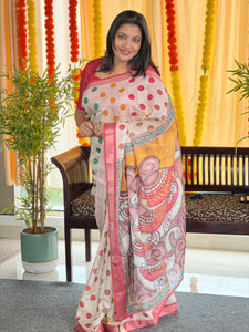 Digital Printed Kota Banarasi Saree | HT220
