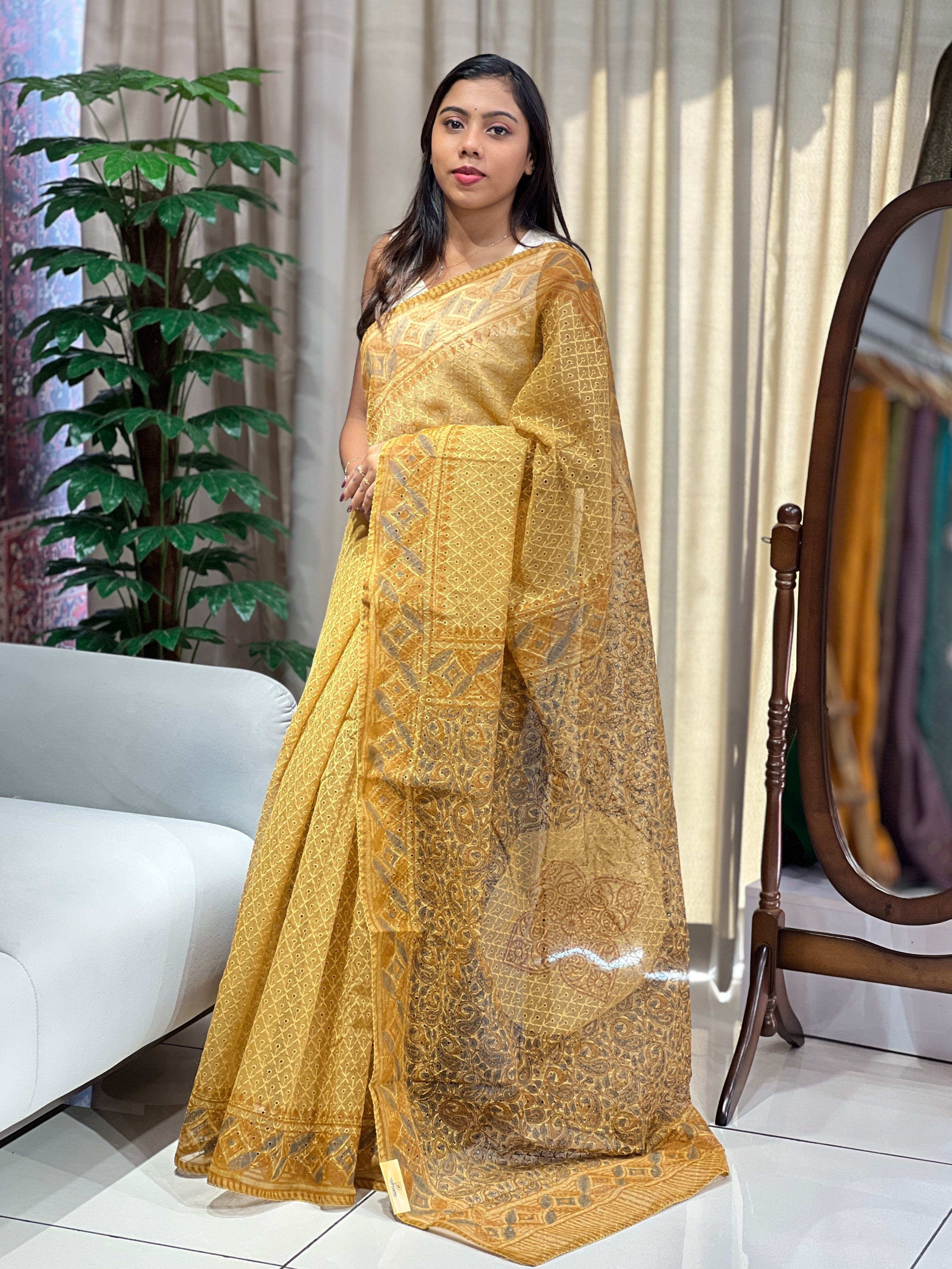 Block Printed Kota Saree | PF1188