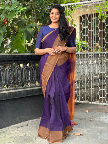Zari Weaved Cotton Silk Saree | RJT128