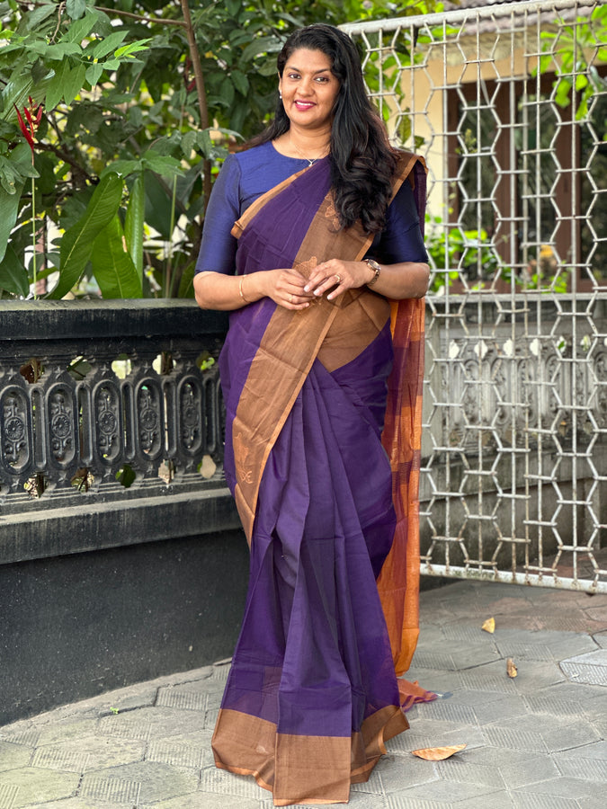 Zari Weaved Cotton Silk Saree | RJT128