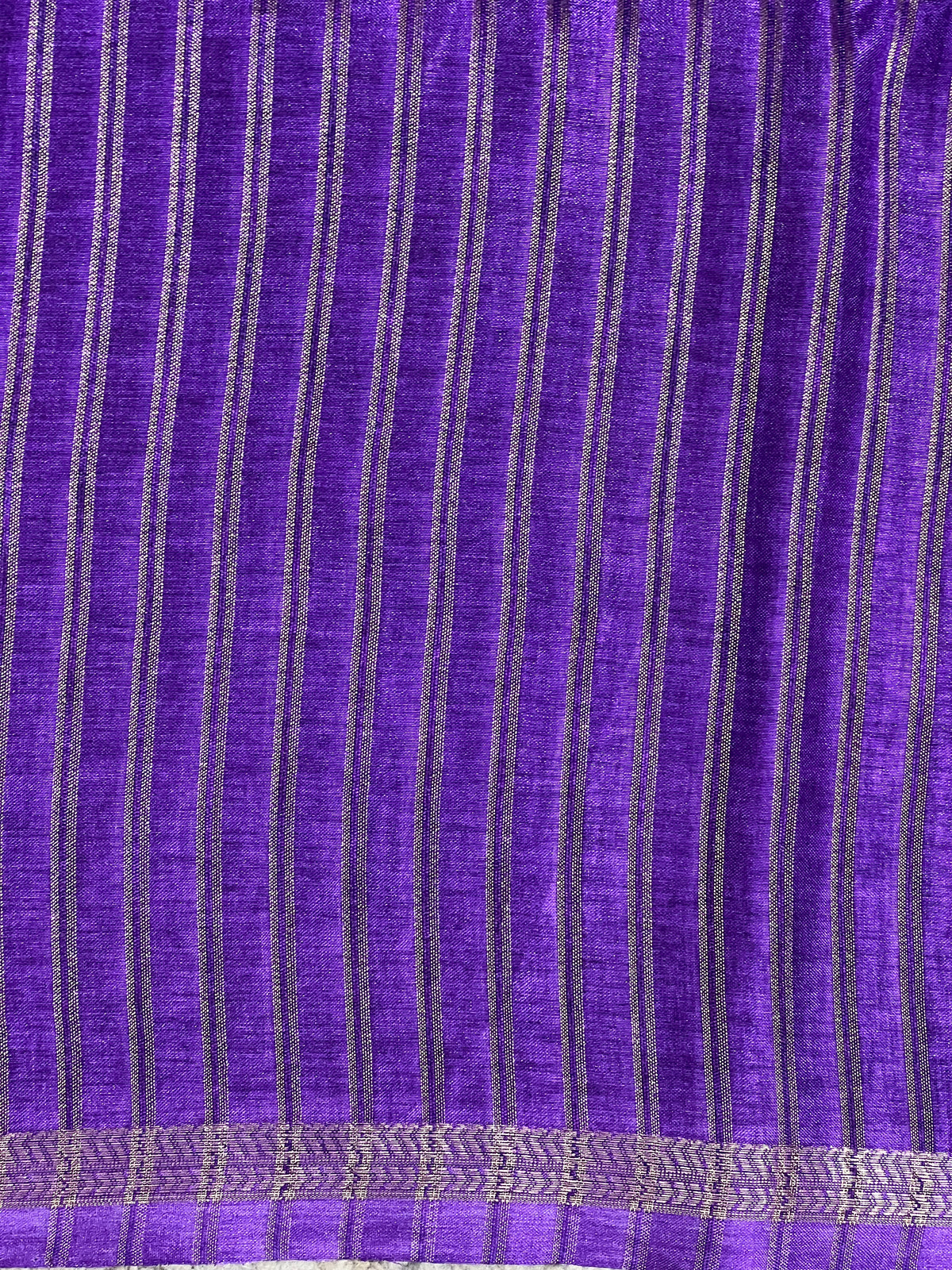 Thin Zari Border Pattern Semi Tussar Saree | ASH116