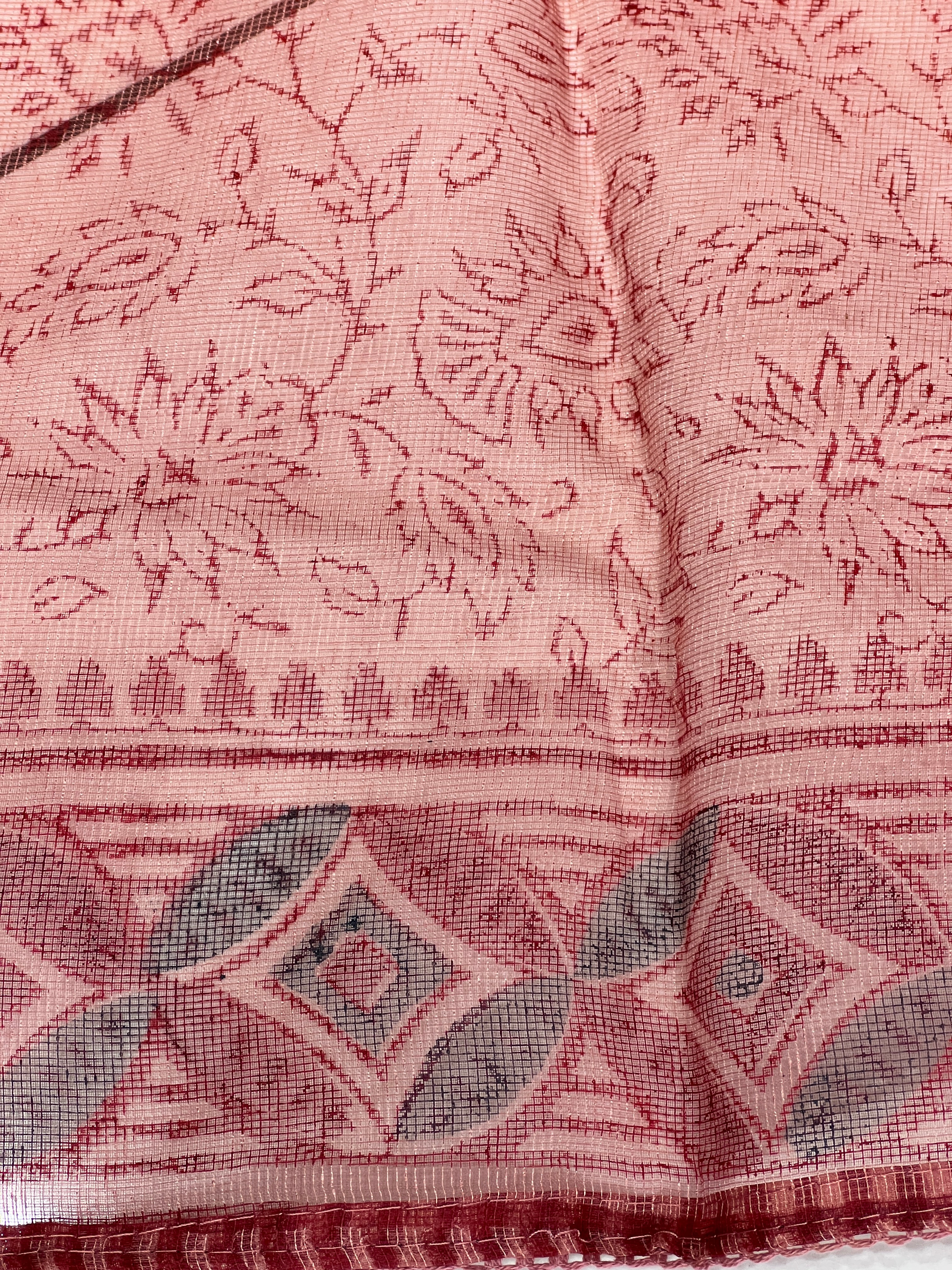 Block Printed Kota Saree | PF1189