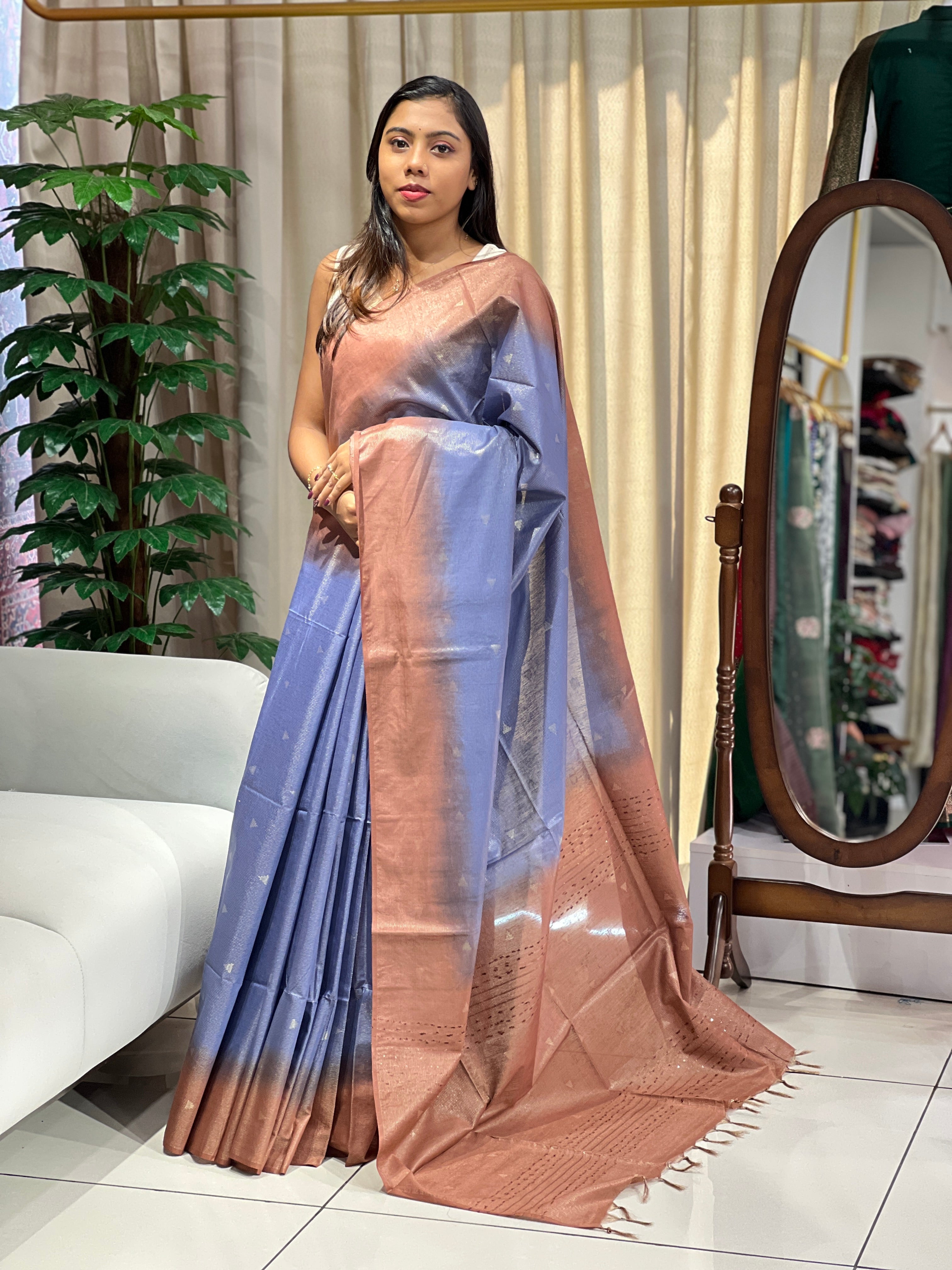 Zari Stripes Patterned Semi Silk Saree | PF1102