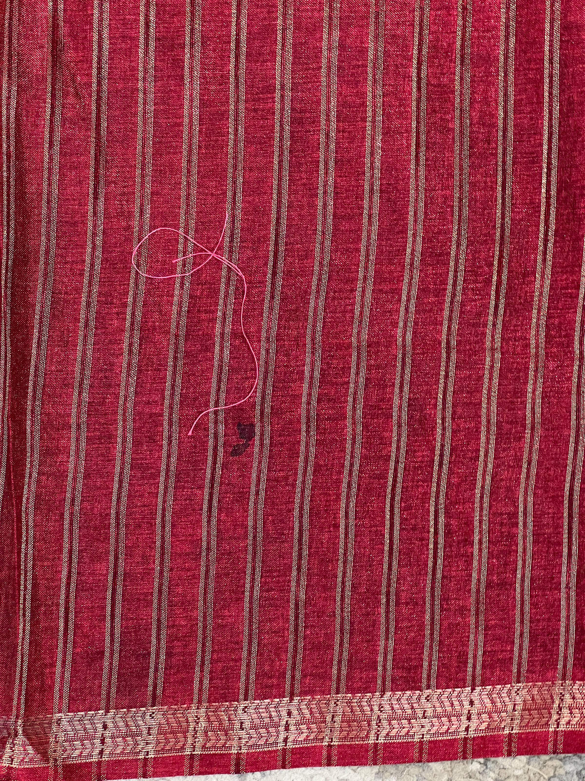 Thin Zari Border Pattern Semi Tussar Saree | ASH110