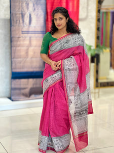 Printed Chanderi Saree | LP133