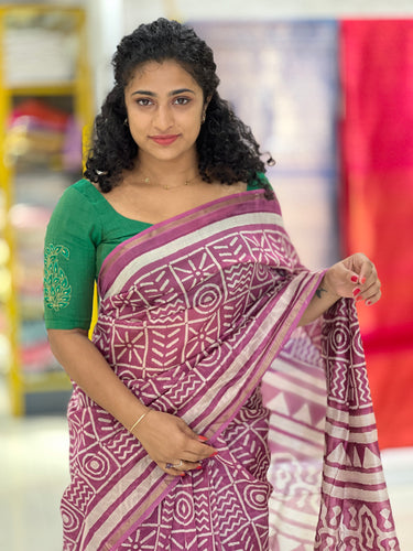 Printed Chanderi Saree | LP137