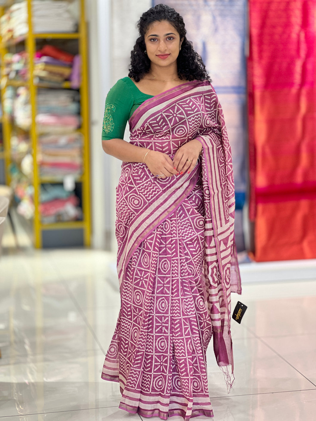 Printed Chanderi Saree | LP137