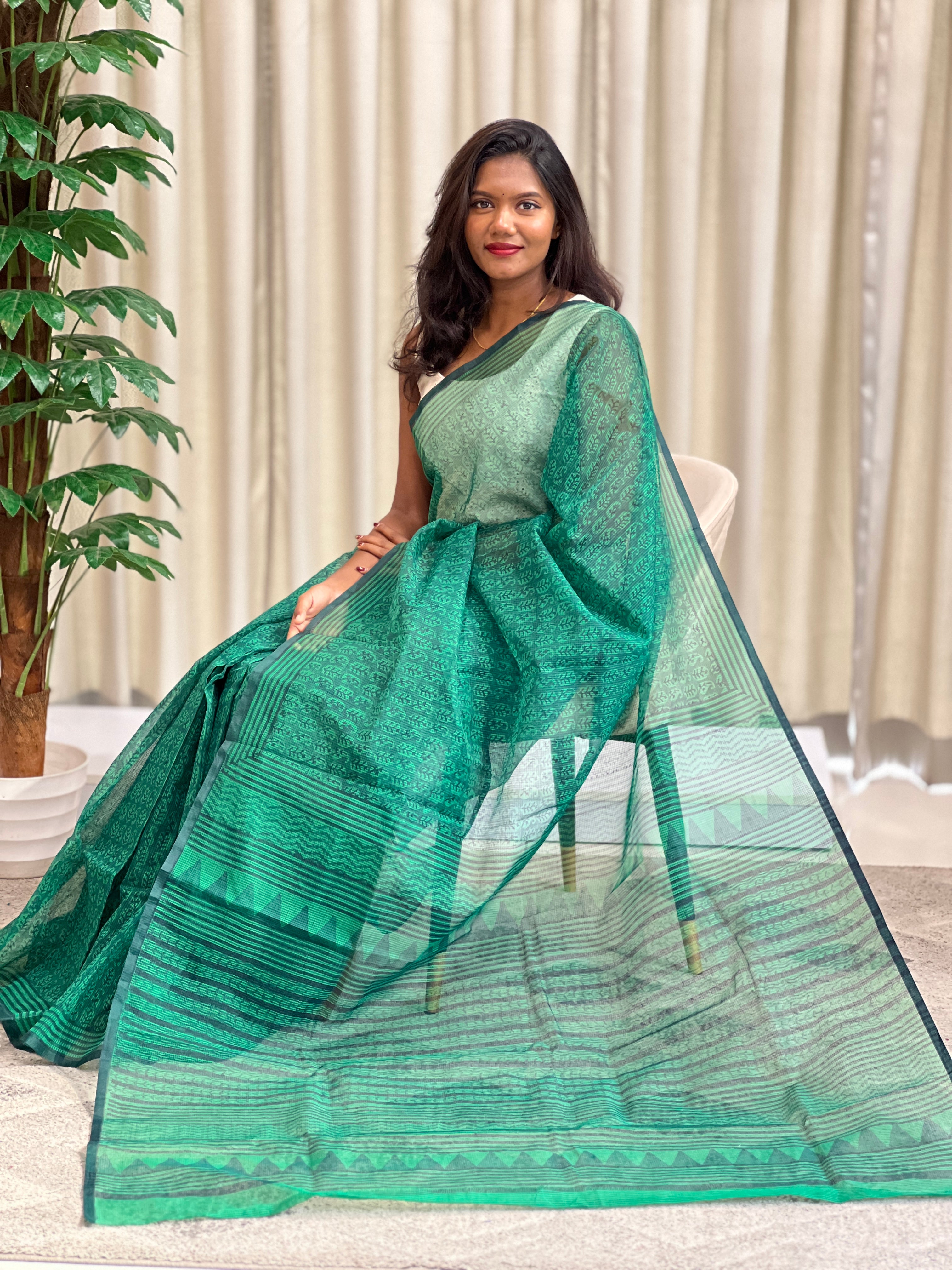 Block Printed Kota Saree | JSC766
