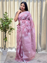 Jamdani Weaving Linen Finish Saree | RP712