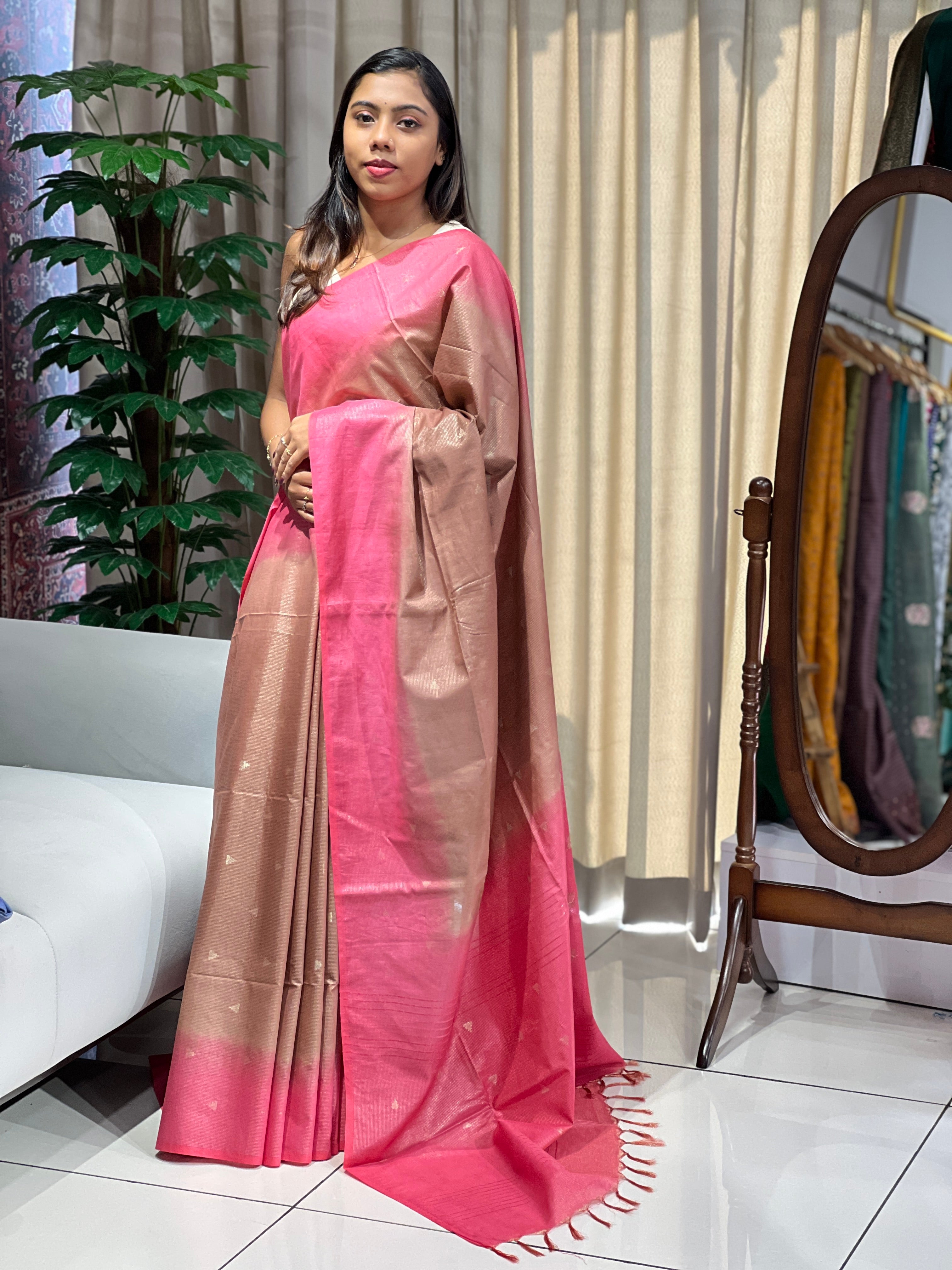 Zari Stripes Patterned Semi Silk Saree | PF1101