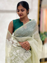 Crushed Glass Organza Saree | BLD455