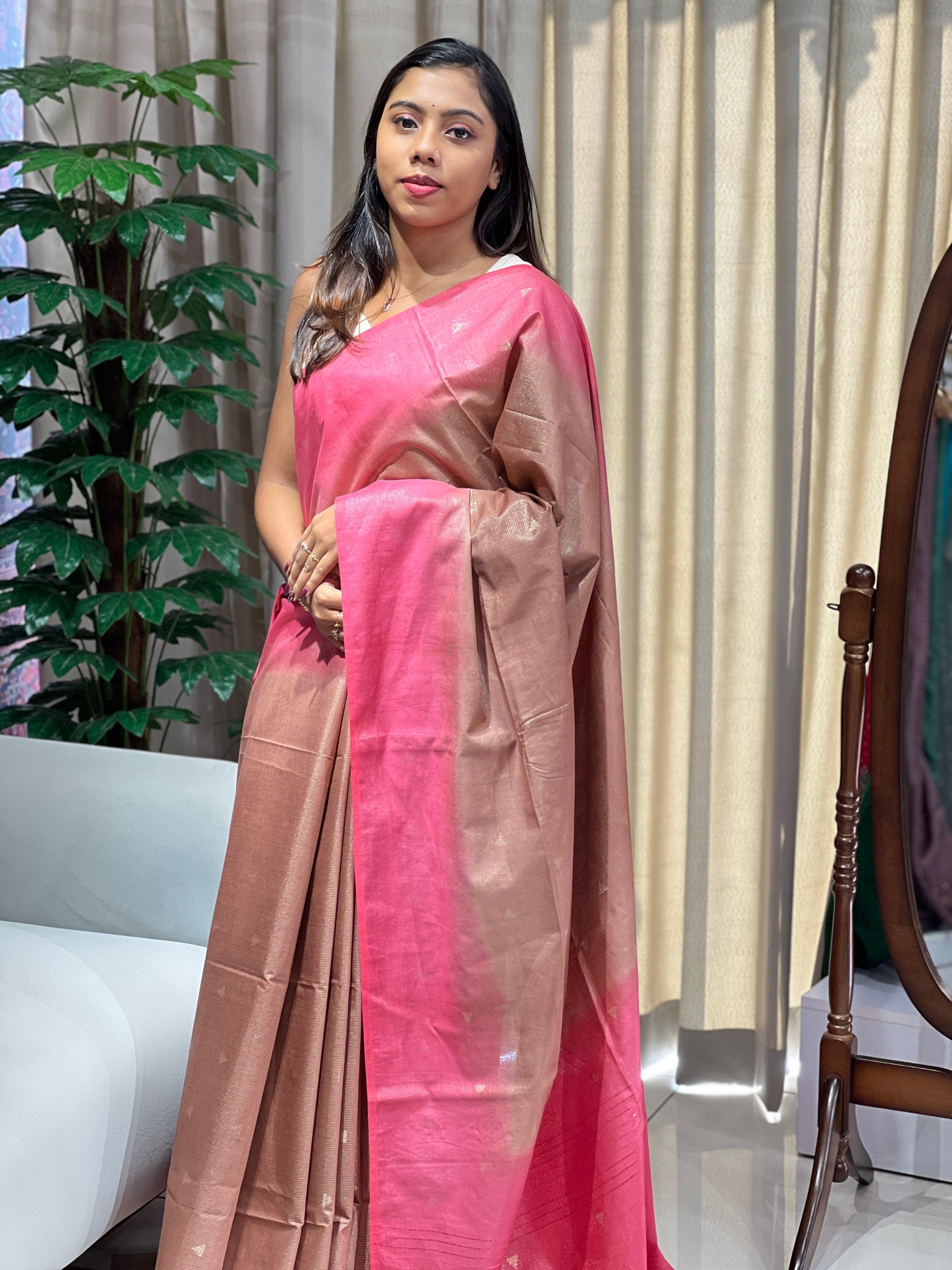 Zari Stripes Patterned Semi Silk Saree | PF1101