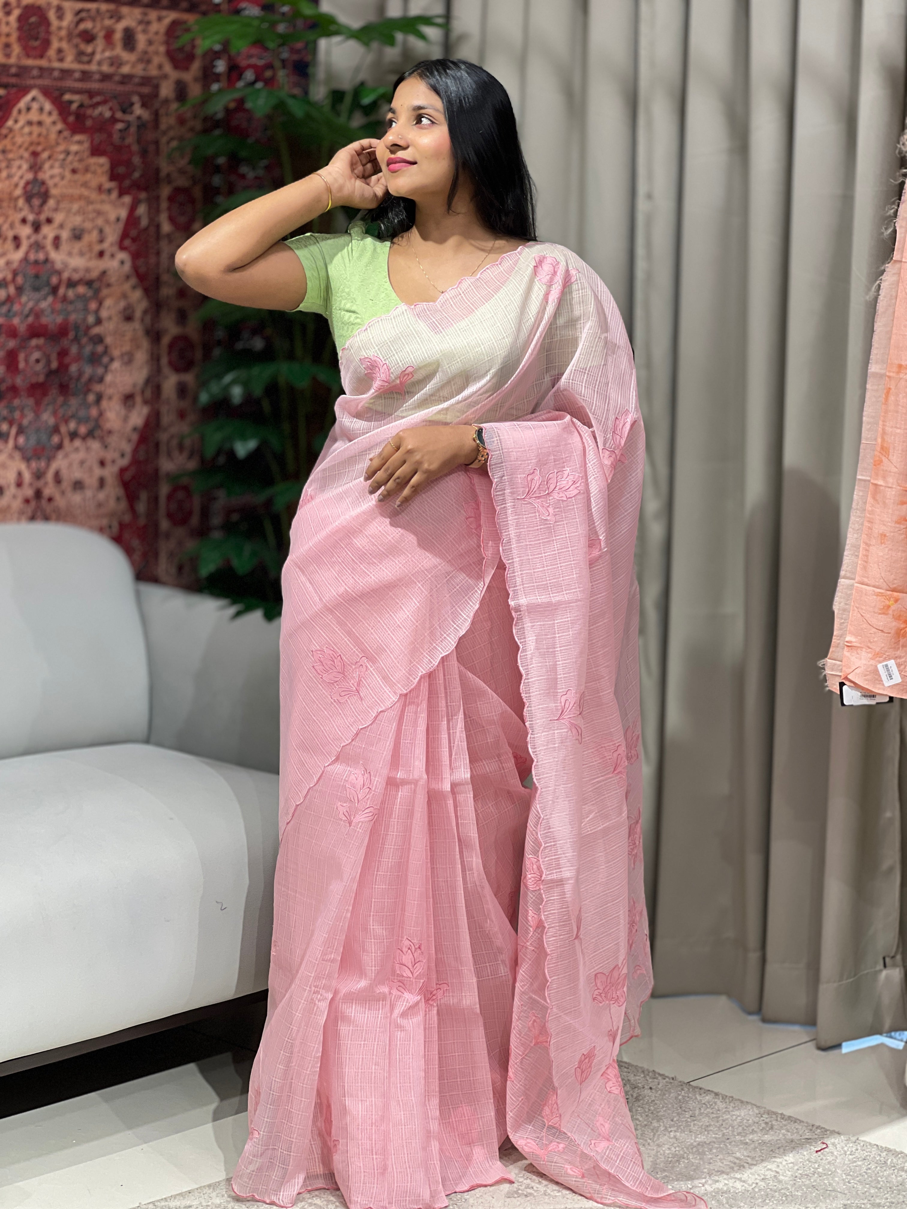 Floral Applique Detailing Kota Saree | BLD1633