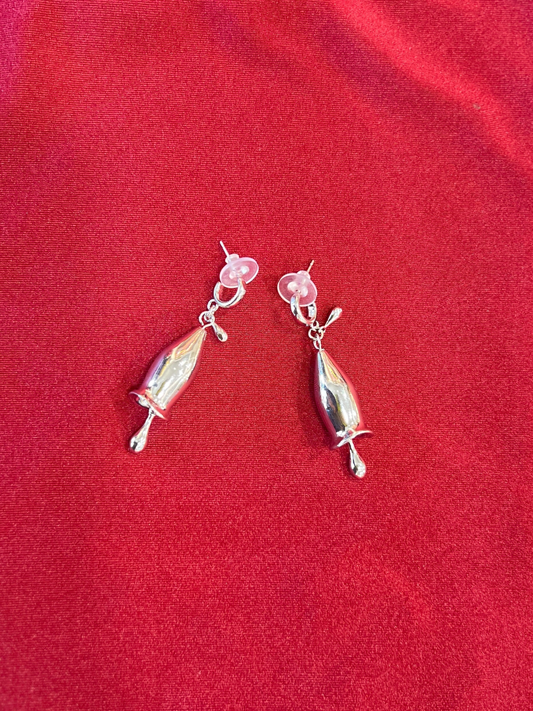 Silver Bell Drop Earrings | JE181