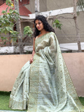 Floral Embroidered Semi Tussar Saree | YNG159