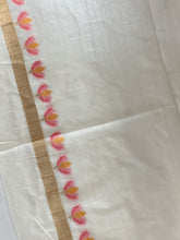 Floral Patterned Chanderi Finish Saree | SSN102