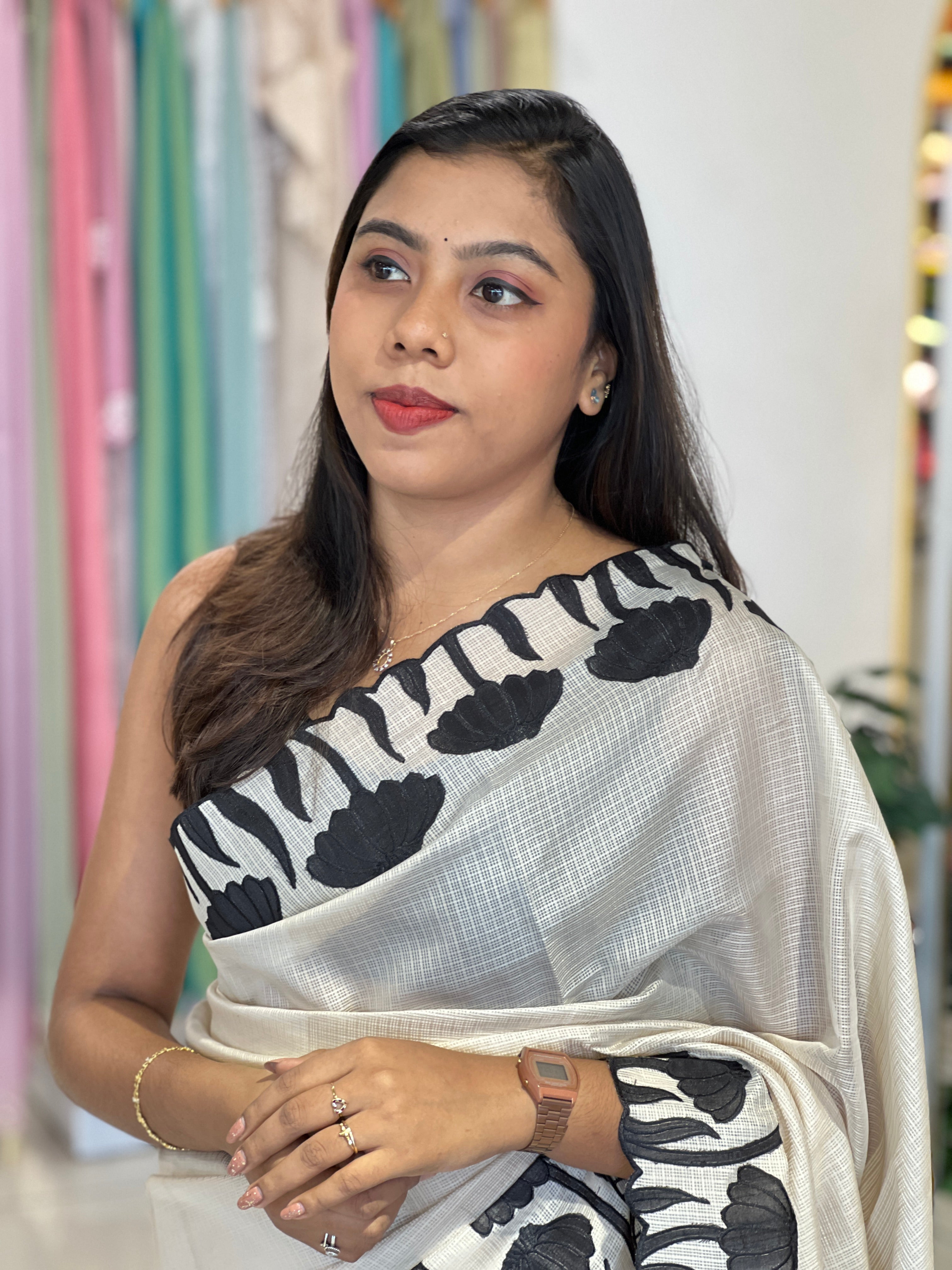 Floral Applique Worked Kota Saree |PKS220