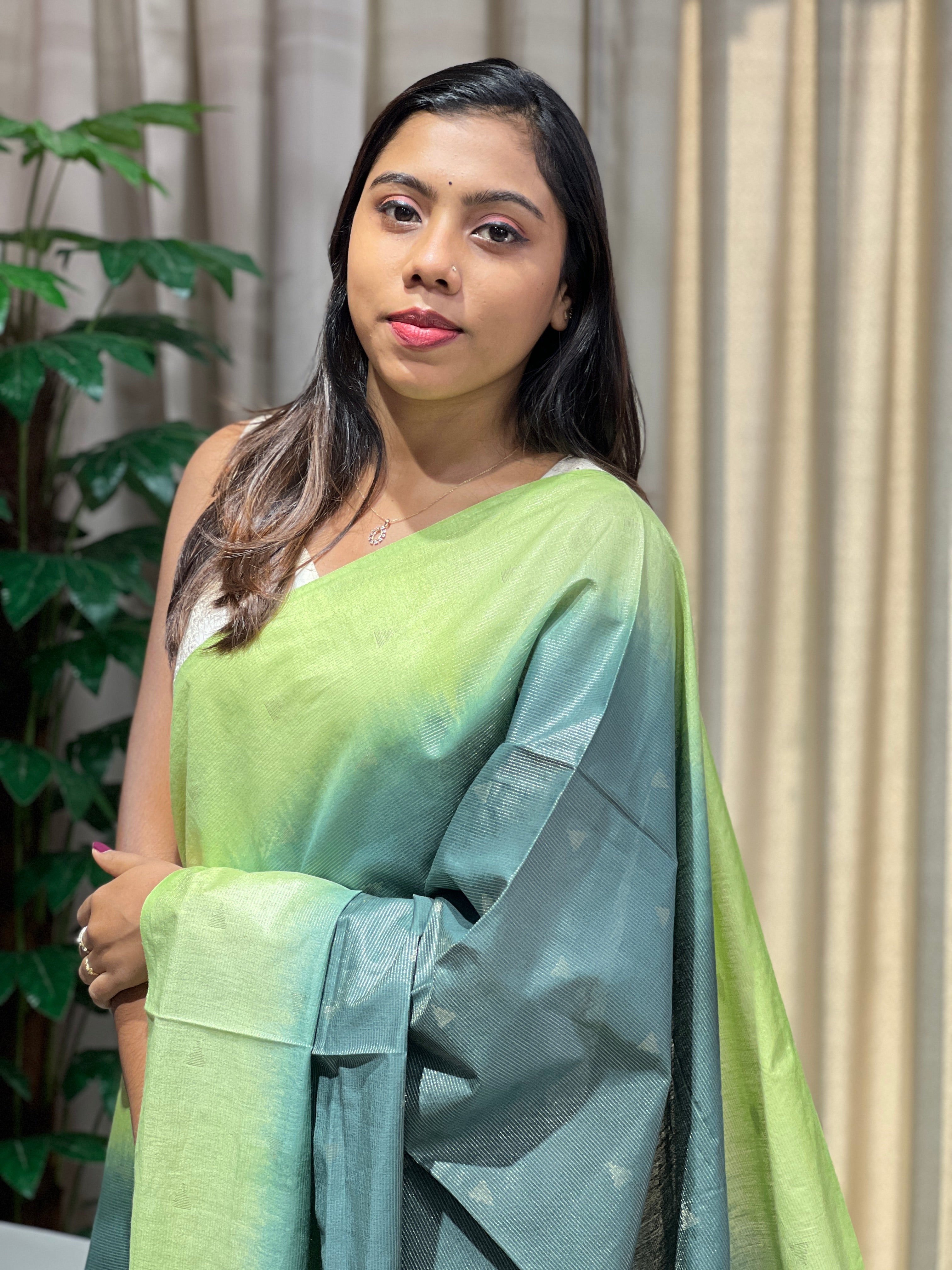 Zari Stripes Patterned Semi Silk Saree | PF1100