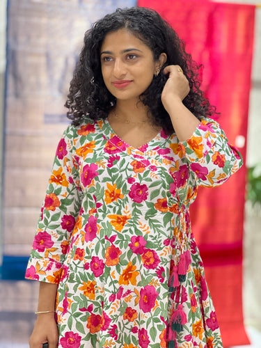 Floral Printed Cotton Kurta Set | NCF238