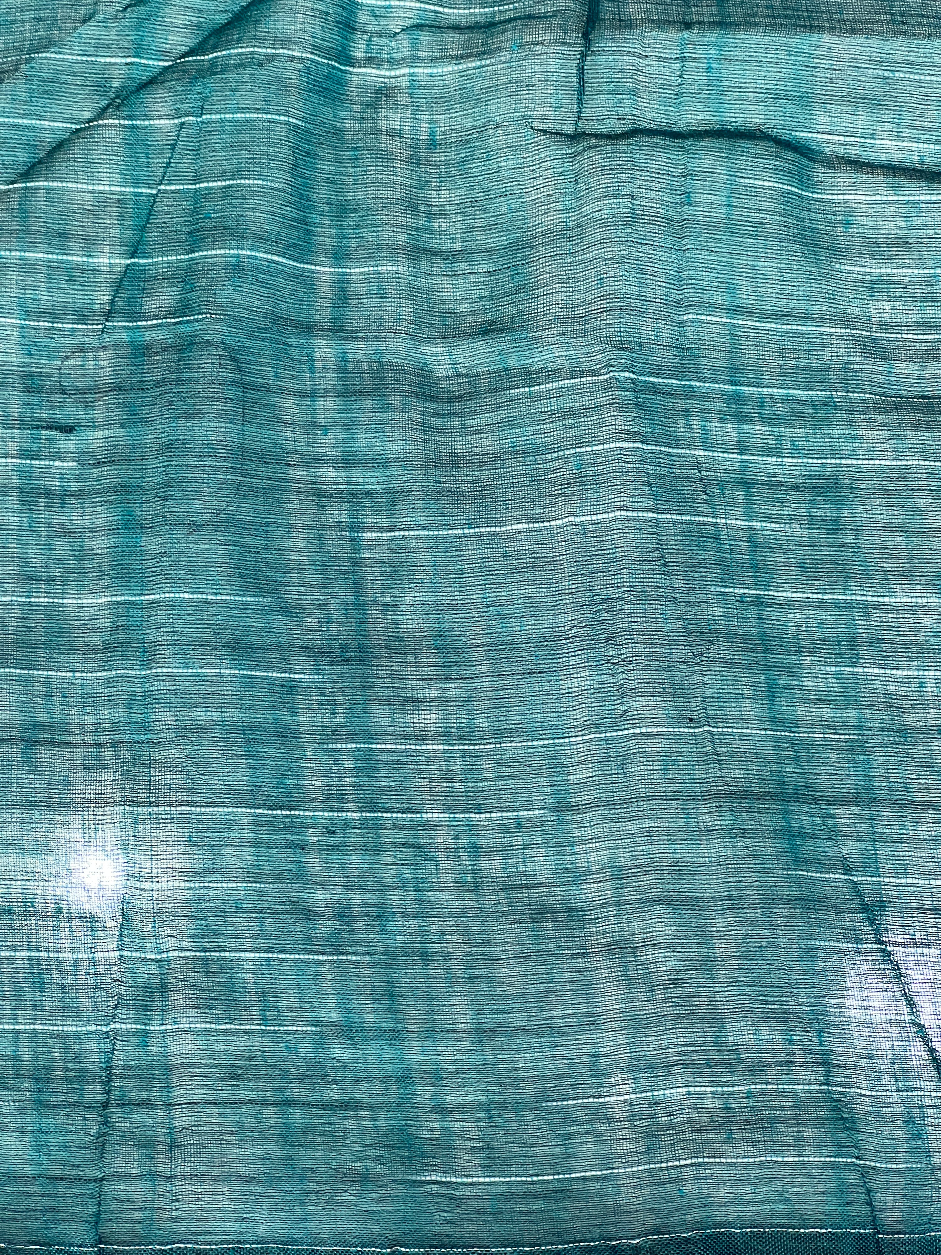 Thread Weaved Linen Cotton Saree | PF1166