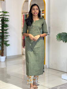 Buta Weaving South Cotton Kurta Set | DNT708