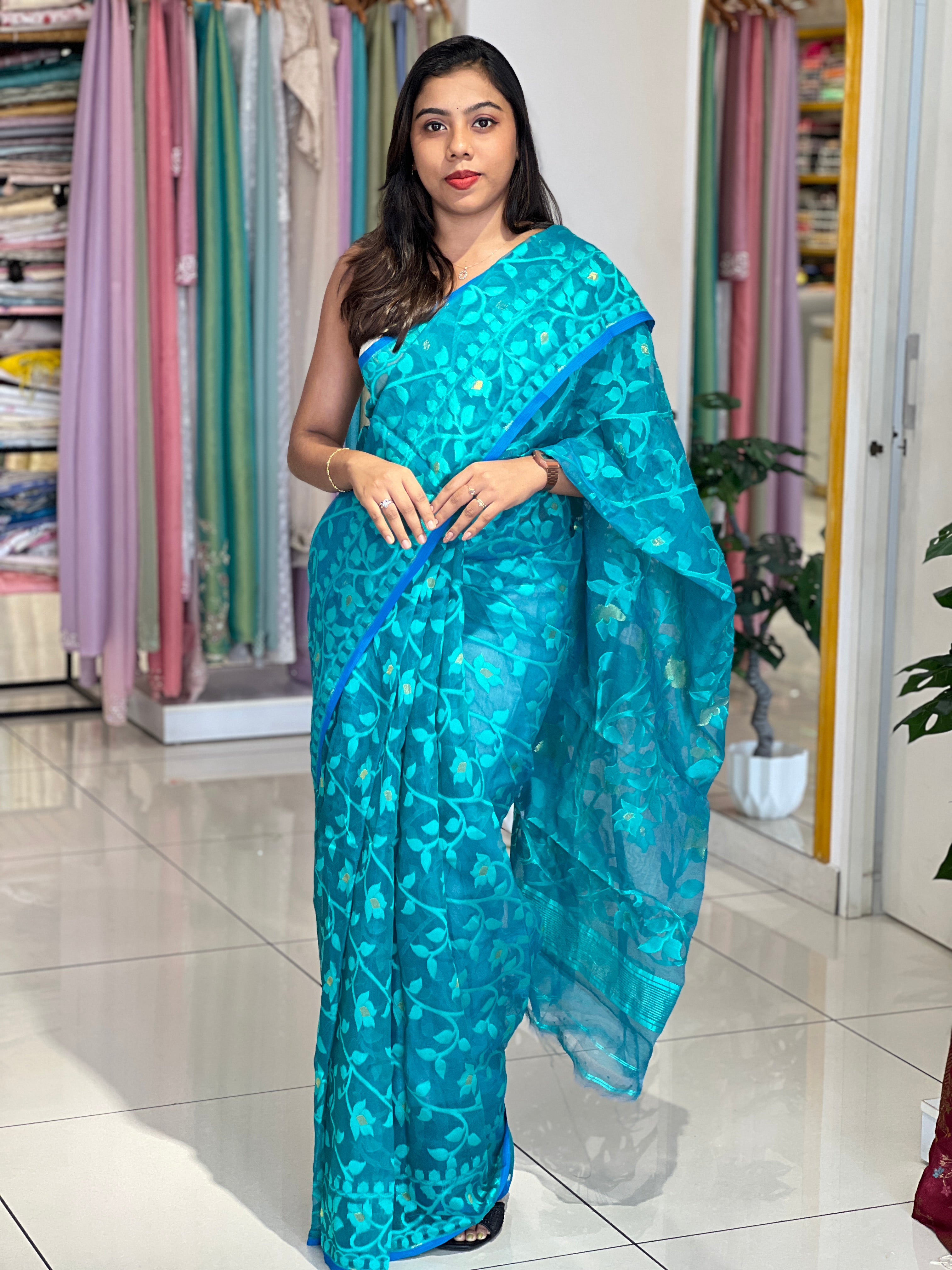 Jamdani Weaved Cotton Saree |RP810