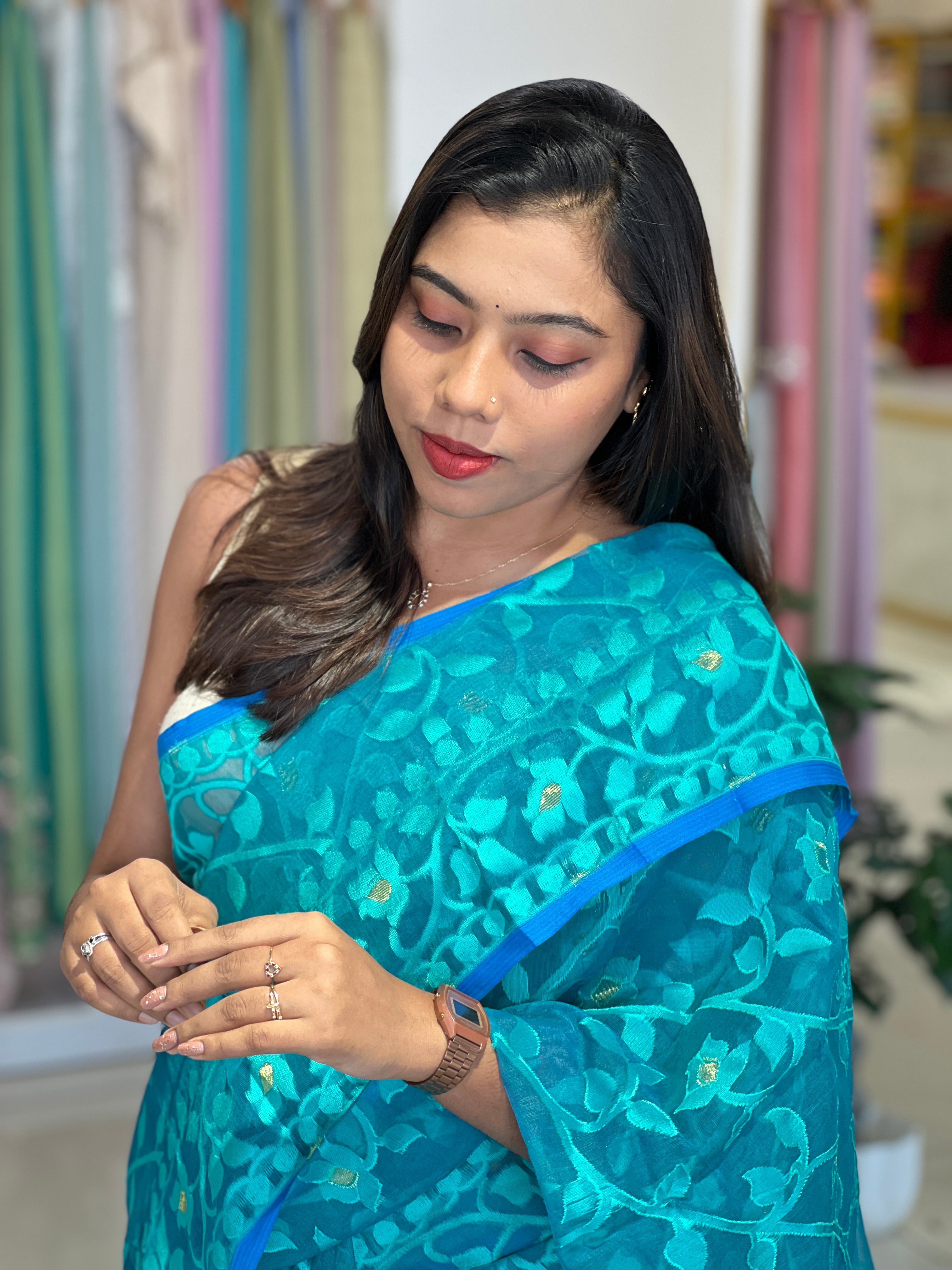 Jamdani Weaved Cotton Saree |RP810