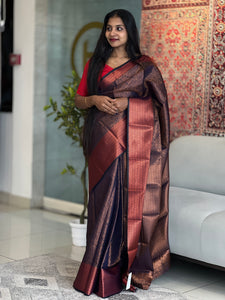 Brocade Weaving Semi Silk Saree | TR152