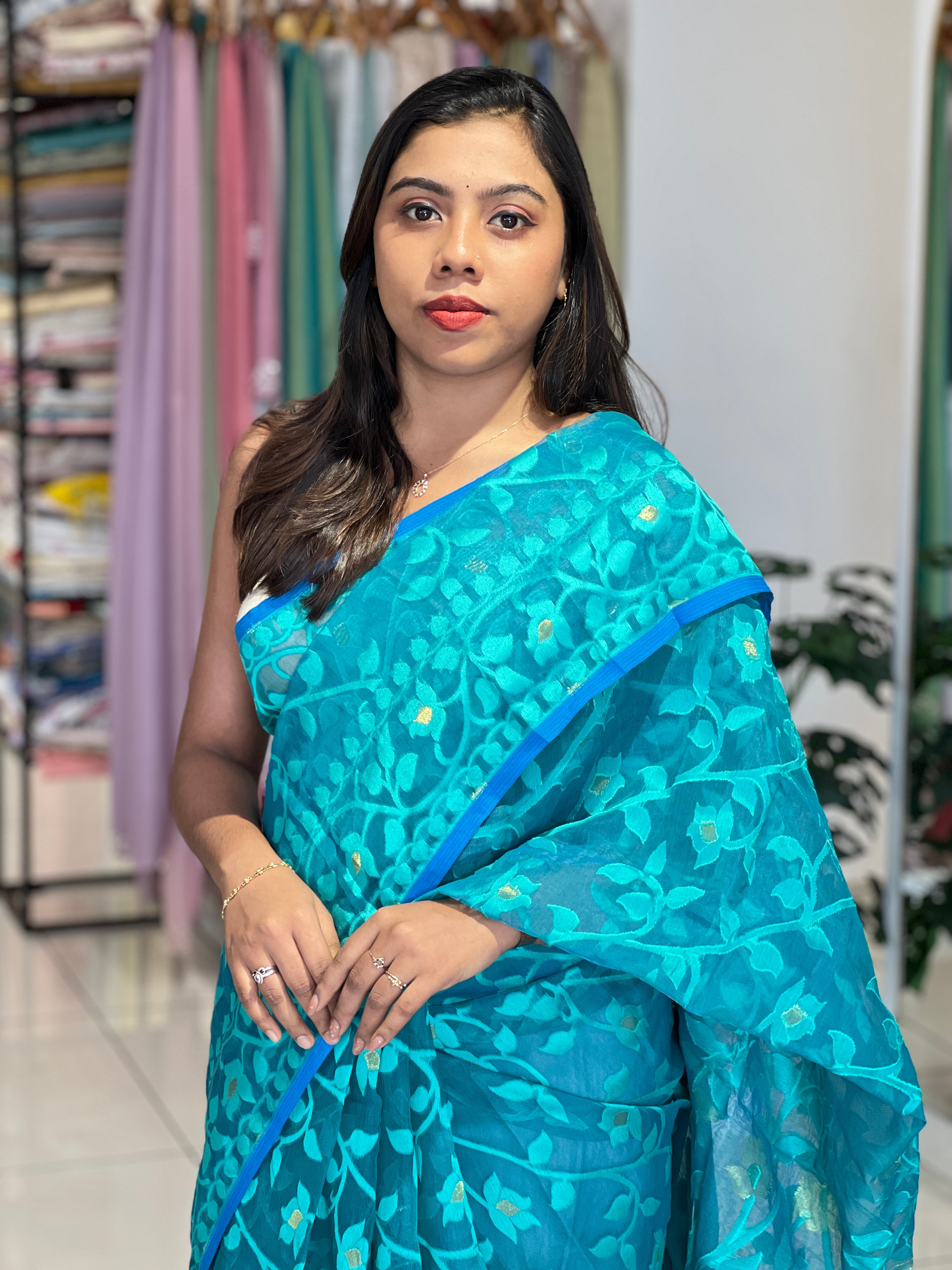 Jamdani Weaved Cotton Saree |RP810