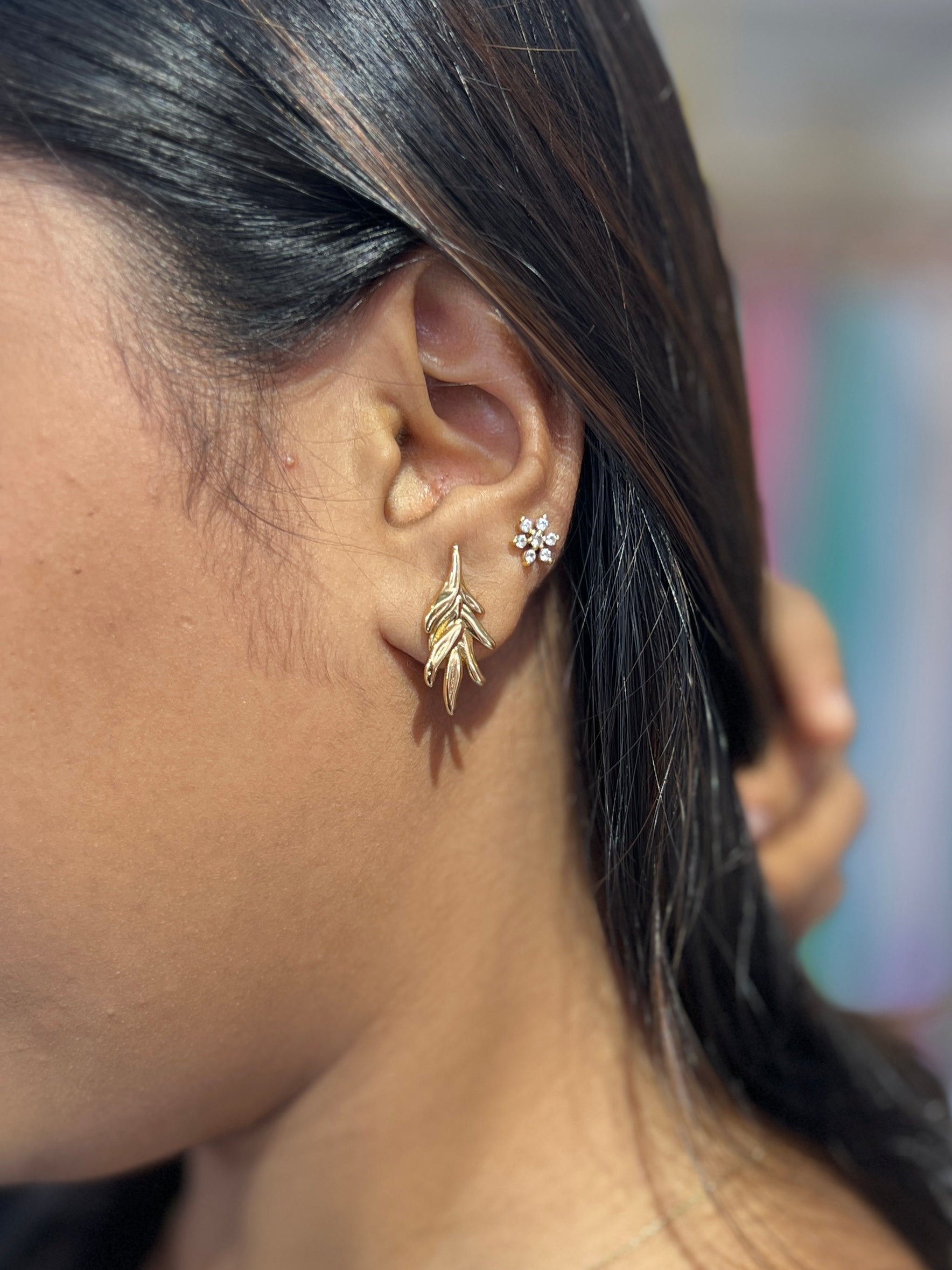 Elegant Vine Gold Earrings | JE189