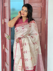 Digital Printed Semi Silk Saree | HT221