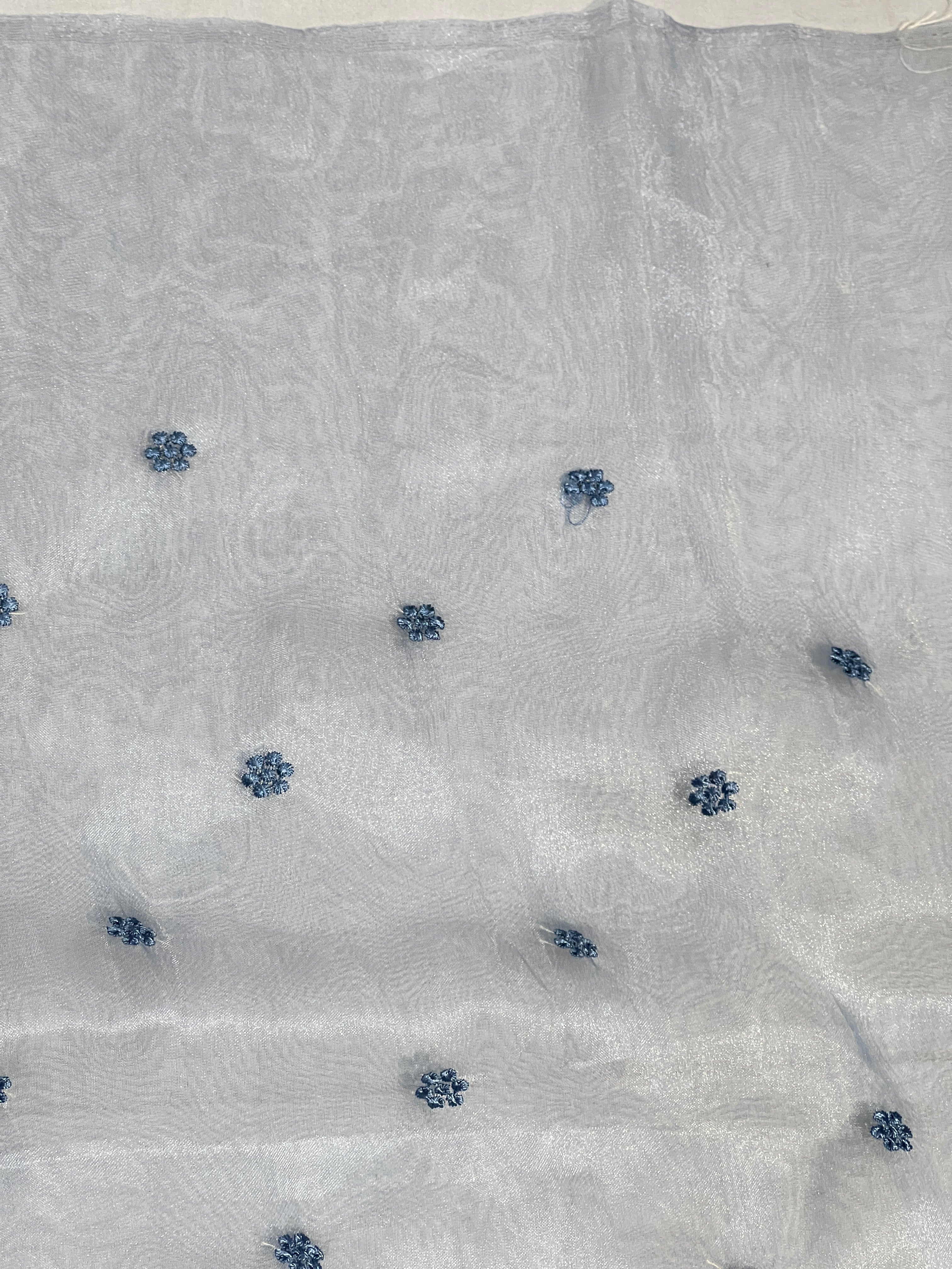 Floral Embroidery Detailed Shimmer Organza Saree | BLD1598