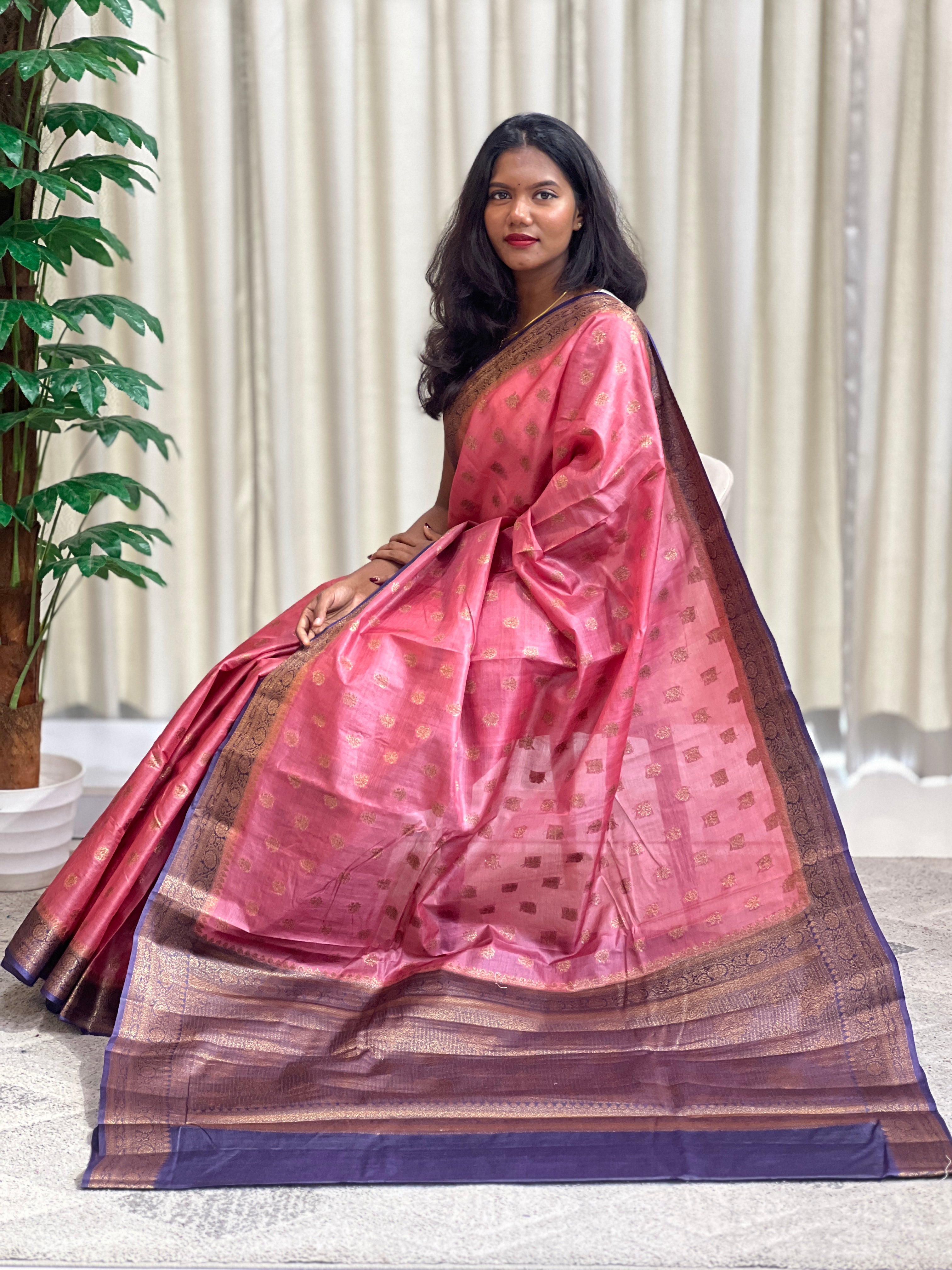 Buta Woven Pattern Banarasi Tussar Saree | ZSS132