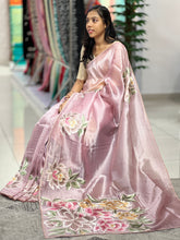 Floral Placement Embroidered Shimmer Organza Saree | SUN184