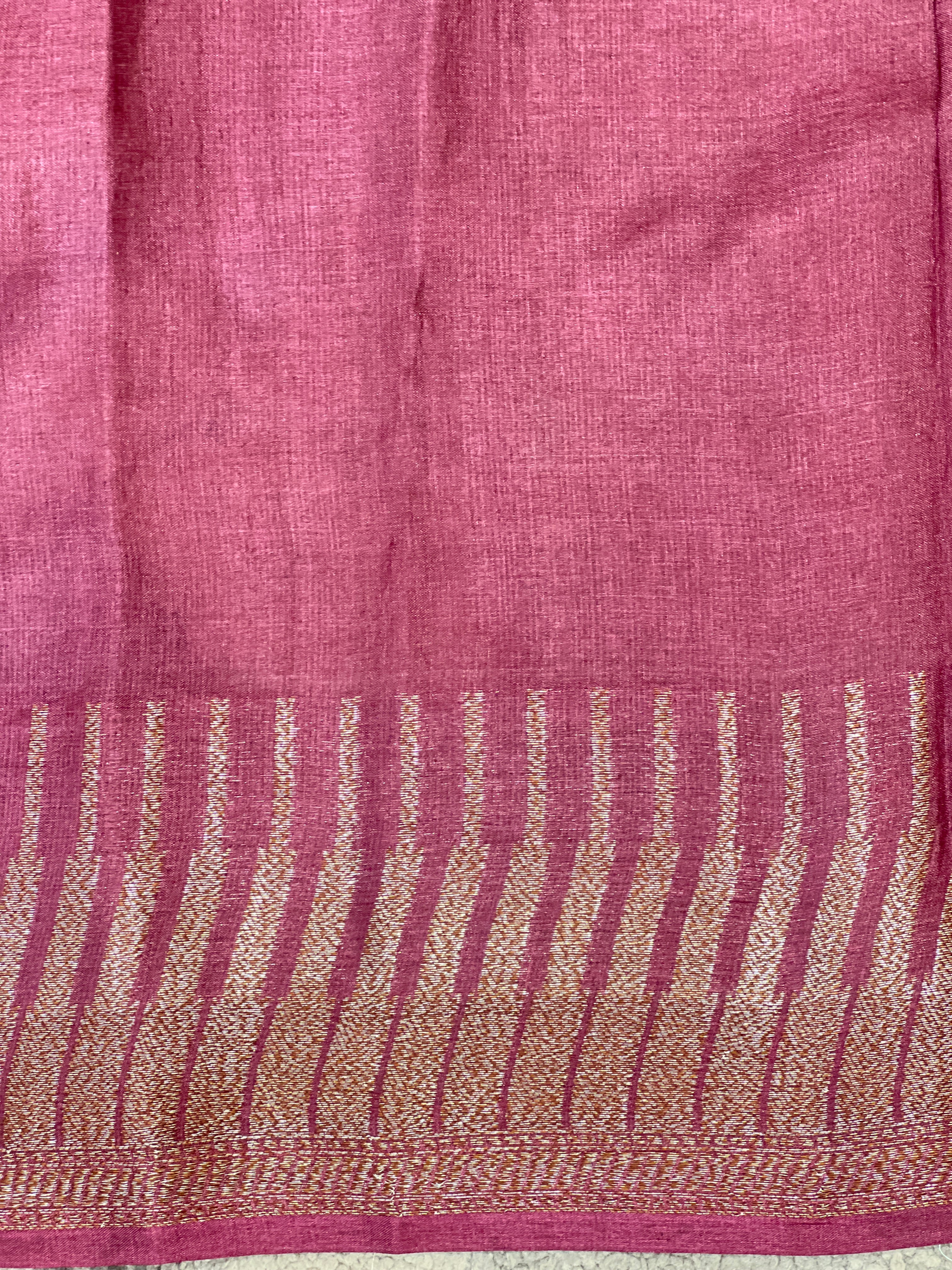 Temple Bordered Tussar Saree | GA118