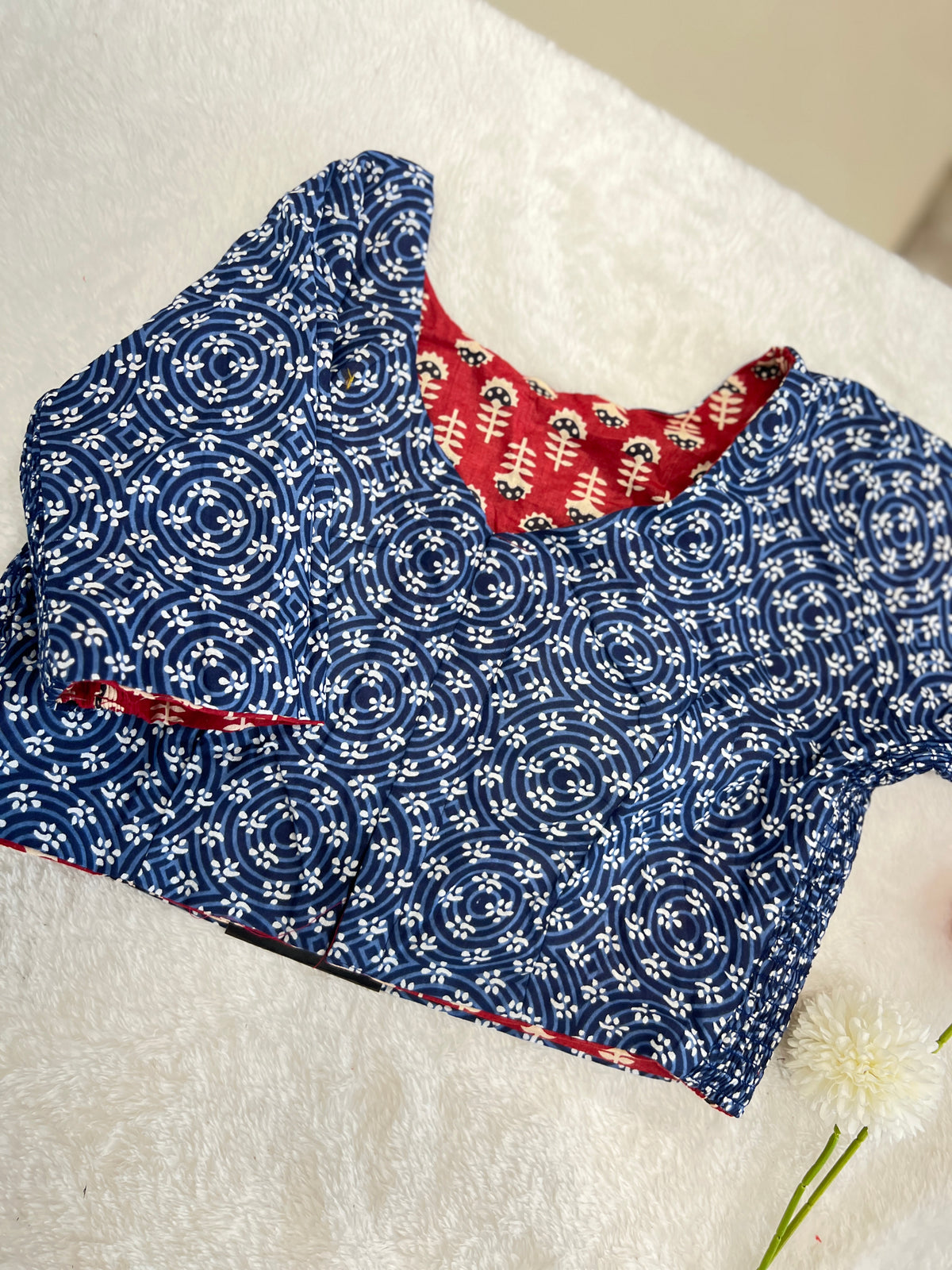 Reversible Printed Cotton Blouse | SAA122