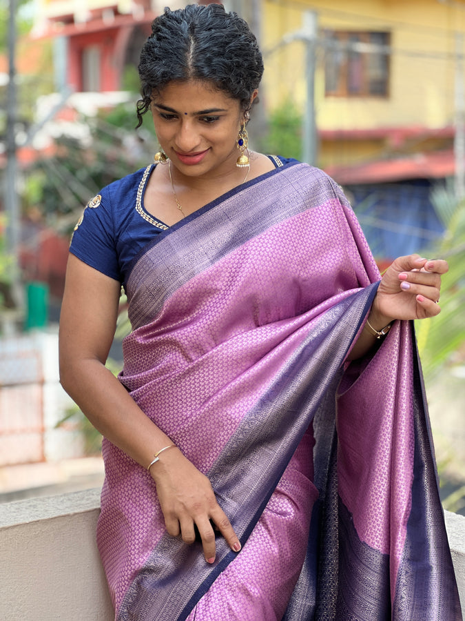 Brocade Pattern Semi Silk Saree | YNG189