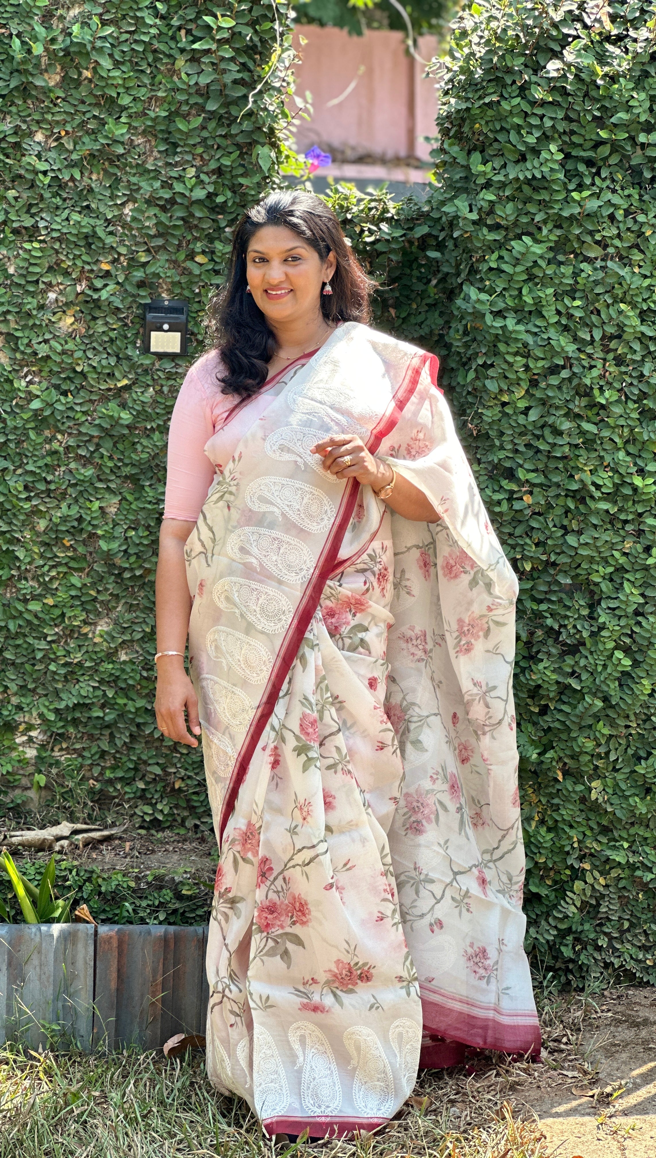 Digital Printed Organza Saree | NLM138