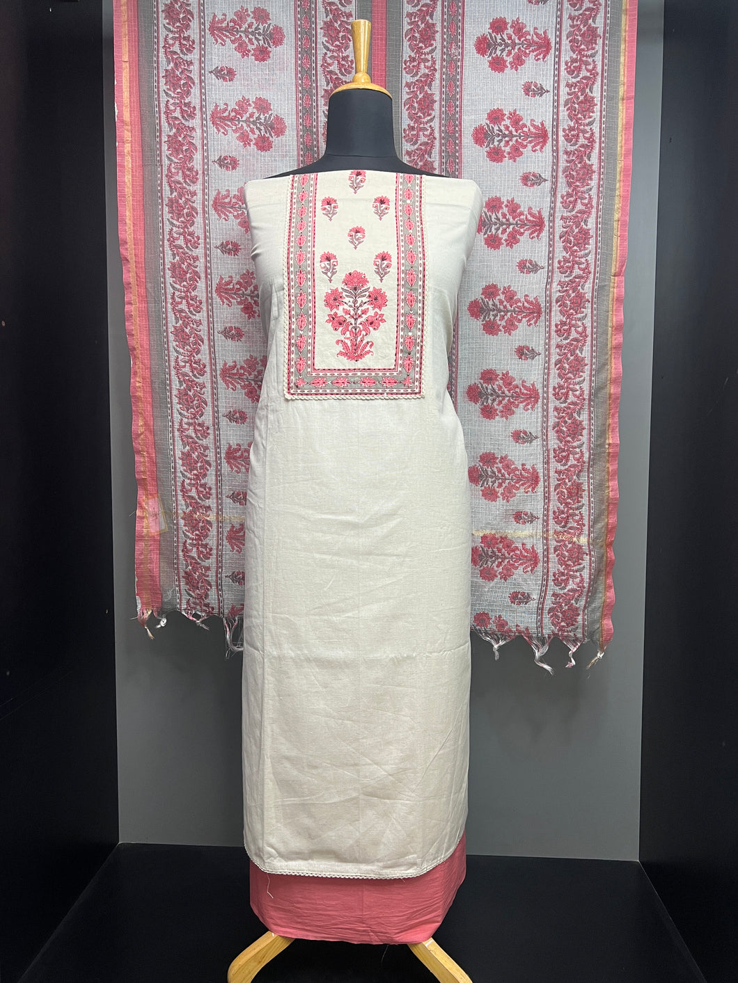 Block Print With Sequence Highlighted Cotton Salwar Set | SW2181