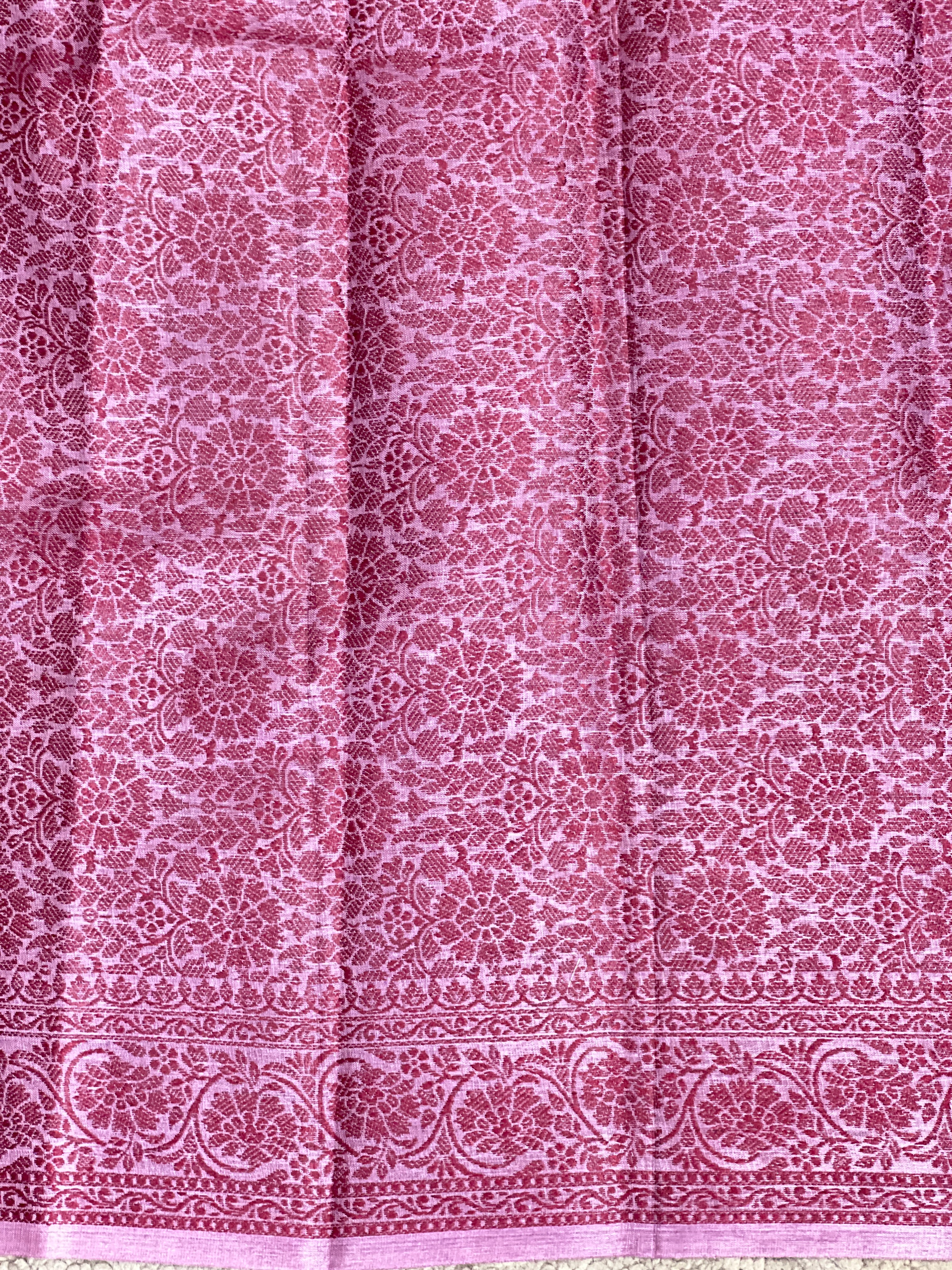 Thread Woven Pattern Tussar Saree | GA113