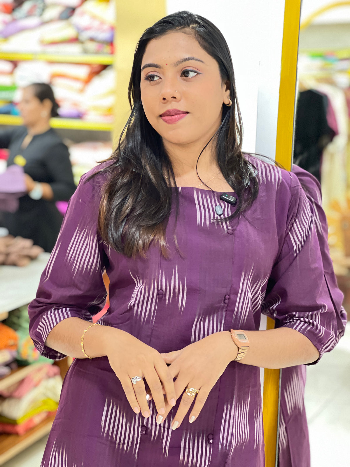 Ikat Printed A Line Kurta | MSN298