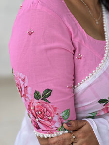 Floral Digital Printed Georgette Saree | HT197